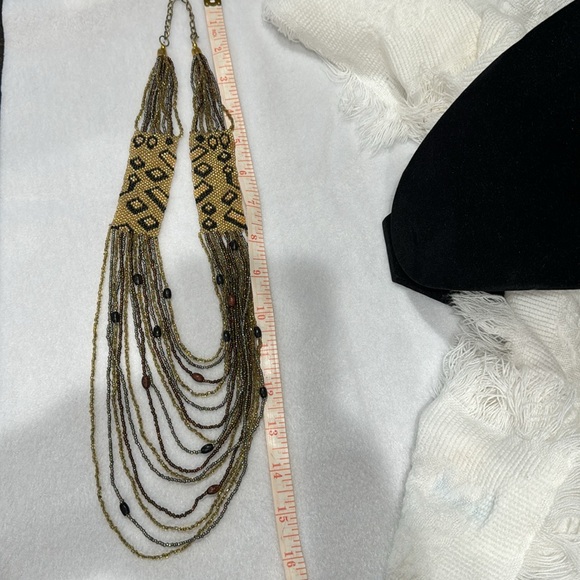 Aztec Native American multi strand beaded Necklace!  EUC!  No call outs! - Picture 3 of 10